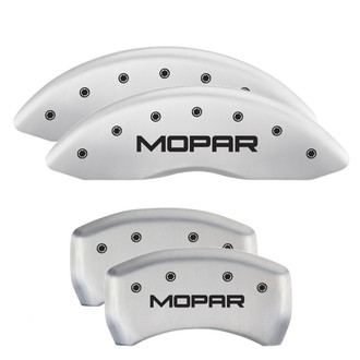 MGP® - Gloss White Caliper Covers with Mopar Engraving (Full Kit, 4 pcs)