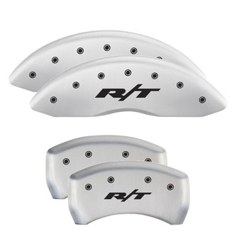 MGP® - Gloss White Caliper Covers with RT1-Truck Engraving (Full Kit, 4 pcs)