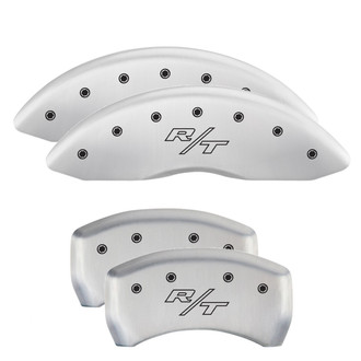 MGP® - Gloss White Caliper Covers with RT Vintage Style Engraving (Full Kit, 4 pcs)