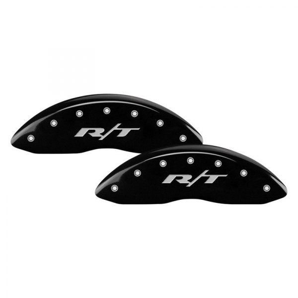 MGP® - Gloss Black Front Caliper Covers with RT1-Truck Engraving (Full Kit, 4 pcs)