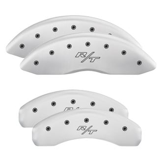 MGP® - Gloss White Caliper Covers with RT Vintage Style Engraving (Full Kit, 4 pcs)