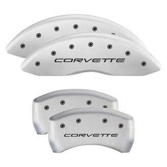 MGP® - Gloss White Caliper Covers with Corvette C6 Engraving (Full Kit, 4 pcs)
