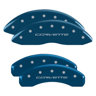 MGP® - Gloss Blue Caliper Covers with Corvette C7 Engraving (Full Kit, 4 pcs)