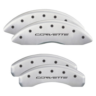MGP® - Gloss White Caliper Covers with Corvette C7 Engraving (Full Kit, 4 pcs)