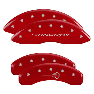 MGP® - Gloss Red Caliper Covers with Stingray Logotype / Stingray (C7) Engraving (Full Kit, 4 pcs)