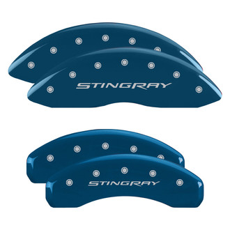 MGP® - Gloss Blue Caliper Covers with Stingray Engraving (Full Kit, 4 pcs)