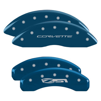 MGP® - Gloss Blue Caliper Covers with Z51 Style 1 Engraving (Full Kit, 4 pcs)
