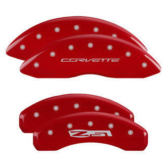 MGP® - Gloss Red Caliper Covers with Z51 Style 1 Engraving (Full Kit, 4 pcs)