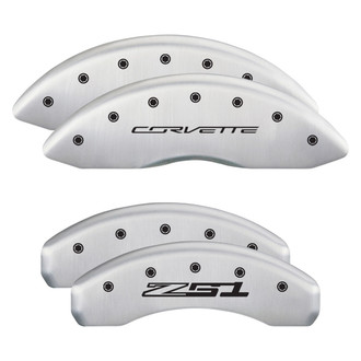 MGP® - Gloss White Caliper Covers with Corvette C7 / Z51 Engraving (Full Kit, 4 pcs)