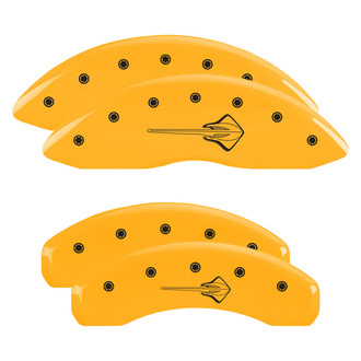 MGP® - Gloss Yellow Caliper Covers with Stingray C7 Engraving (Full Kit, 4 pcs)