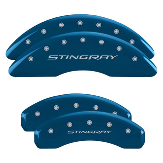 MGP® - Gloss Blue Caliper Covers with Stingray Engraving (Full Kit, 4 pcs)