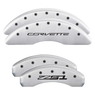 MGP® - Gloss White Caliper Covers with Z51 Style 1 Engraving (Full Kit, 4 pcs)