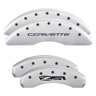 MGP® - Gloss White Caliper Covers with Corvette C7 / Z51 Engraving (Full Kit, 4 pcs)