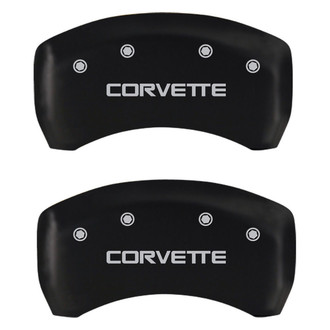 MGP® - Gloss Black Rear Caliper Covers with Corvette C4 Engraving