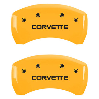 MGP® - Gloss Yellow Rear Caliper Covers with Corvette C4 Engraving