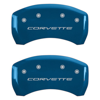 MGP® - Gloss Blue Rear Caliper Covers with Corvette C5 Engraving