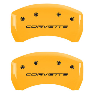 MGP® - Gloss Yellow Rear Caliper Covers with Corvette C5 Engraving