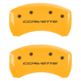 MGP® - Gloss Yellow Rear Caliper Covers with Corvette C7 Engraving