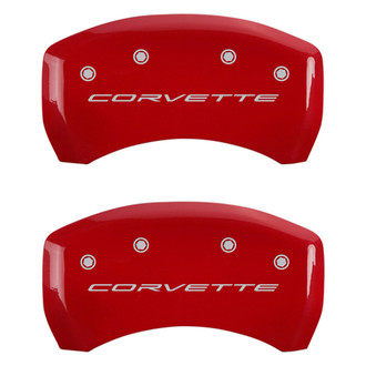 MGP® - Gloss Red Caliper Covers with Corvette Logotype Engraving