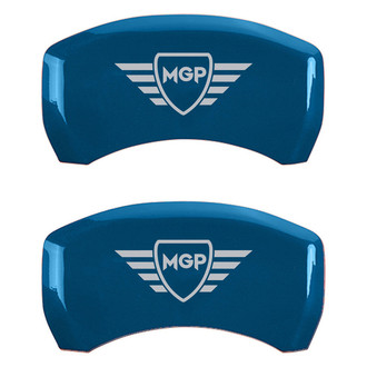 MGP® - Gloss Blue Caliper Covers with MGP Digitally Printed Logo (Full Kit, 4 pcs)