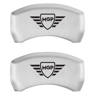 MGP® - Gloss White Caliper Covers with MGP Digitally Printed Logo (Full Kit, 4 pcs)
