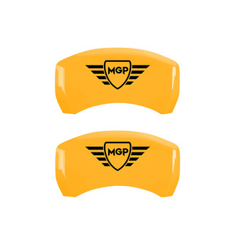 MGP® - Gloss Yellow Caliper Covers with MGP Digitally Printed Logo (Full Kit, 4 pcs)