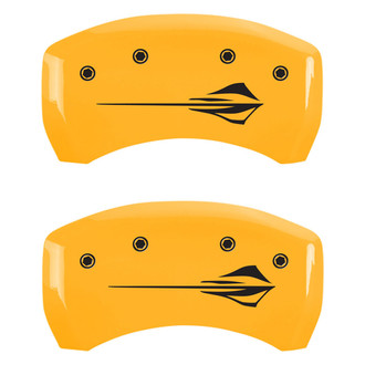 MGP® - Gloss Yellow Caliper Covers with Stingray C8 Engraving