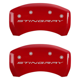 MGP® - Gloss Red Caliper Covers with Stingray Logotype Engraving