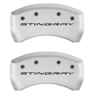 MGP® - Gloss White Caliper Covers with Stingray Logotype Engraving