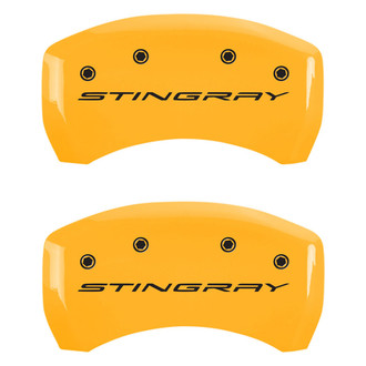 MGP® - Gloss Yellow Caliper Covers with Stingray Logotype Engraving