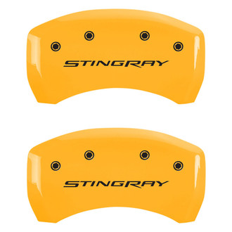MGP® - Gloss Yellow Rear Caliper Covers with Stingray Engraving