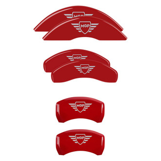 MGP® - Gloss Red Caliper Covers with MGP Digitally Printed Logo (Full Kit, 4 pcs)
