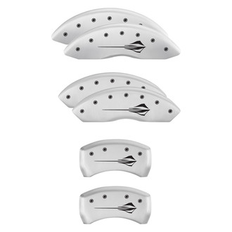 MGP® - Gloss White Caliper Covers with Stingray C8 Engraving (Full Kit, 6 pcs)