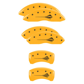 MGP® - Gloss Yellow Caliper Covers with Stingray C8 Engraving (Full Kit, 6 pcs)