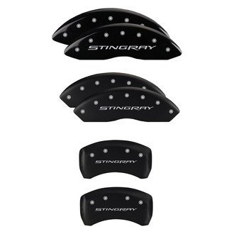 MGP® - Gloss Black Caliper Covers with Stingray Engraving (Full Kit, 6 pcs)