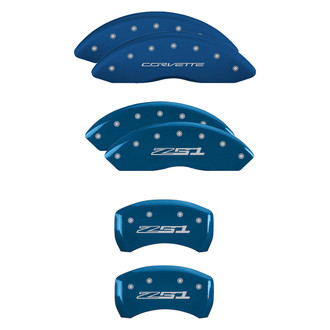 MGP® - Gloss Blue Caliper Covers with Corvette C7 / Z51 Engraving (Full Kit, 6 pcs)