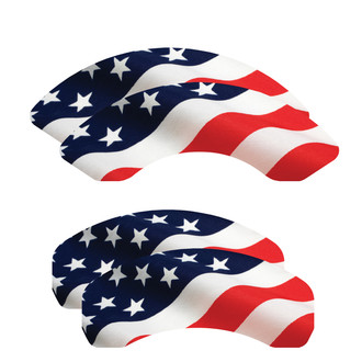 MGP® - Stars and Stripes Caliper Covers with Stars and Stripes Engraving (Full Kit, 4 pcs)