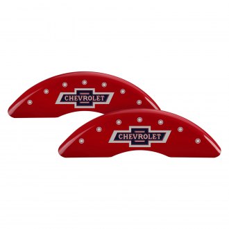 MGP® - Gloss Red Caliper Covers with 100 Anniversary Logo (Full Kit, 4 pcs)