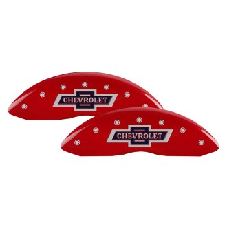 MGP® - Gloss Red Caliper Covers with 100 Anniversary Logo (Full Kit, 4 pcs)