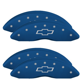 MGP® - Gloss Blue Caliper Covers with Bowtie Engraving (Full Kit, 4 pcs)