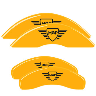 MGP® - Gloss Yellow Caliper Covers with MGP Digitally Printed Logo (Full Kit, 4 pcs)