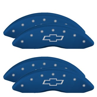 MGP® - Gloss Blue Caliper Covers with Bowtie Engraving (Full Kit, 4 pcs)