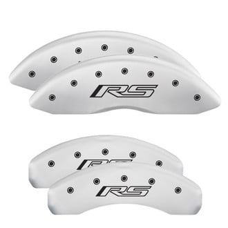 MGP® - Gloss White Caliper Covers with RS Gen 5 Camaro Engraving (Full Kit, 4 pcs)