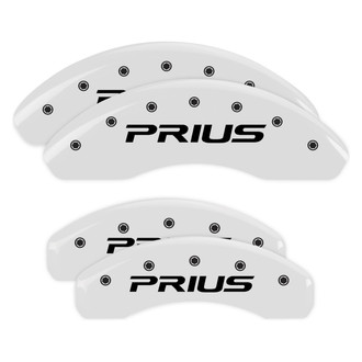 MGP® - Gloss White Caliper Covers with Prius Engraving (Full Kit, 4 pcs)