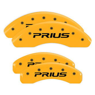 MGP® - Gloss Yellow Caliper Covers with Prius Engraving (Full Kit, 4 pcs)