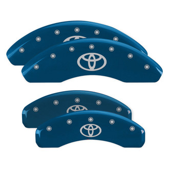 MGP® - Gloss Blue Caliper Covers with Toyota Emblem Engraving (Full Kit, 4 pcs)