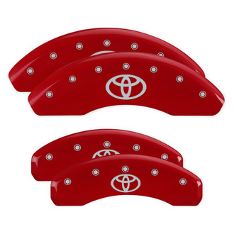 MGP® - Gloss Red Caliper Covers with Toyota Emblem Engraving (Full Kit, 4 pcs)