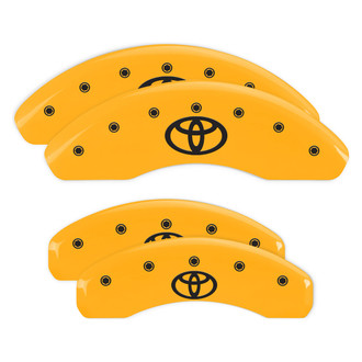 MGP® - Gloss Yellow Caliper Covers with Toyota Emblem Engraving (Full Kit, 4 pcs)