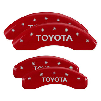 MGP® - Gloss Red Caliper Covers with Toyota Logotype Engraving (Full Kit, 4 pcs)