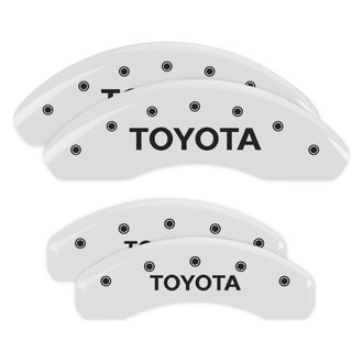 MGP® - Gloss White Caliper Covers with Toyota Logotype Engraving (Full Kit, 4 pcs)